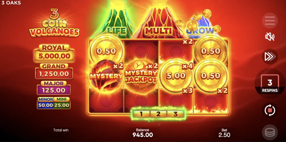 3 Coin Volcano